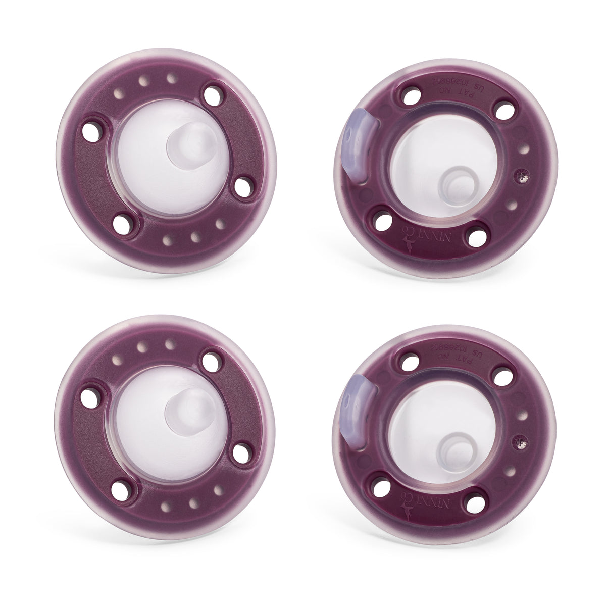 Ninimo Pacifier Ninni Co. Pacifier Plum 4 Pack - 100% Silicone