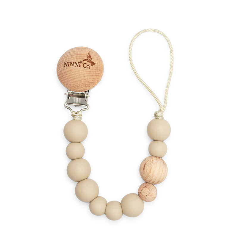 Toffee Brown Silicone Pacifier Clip | Ninni Co.