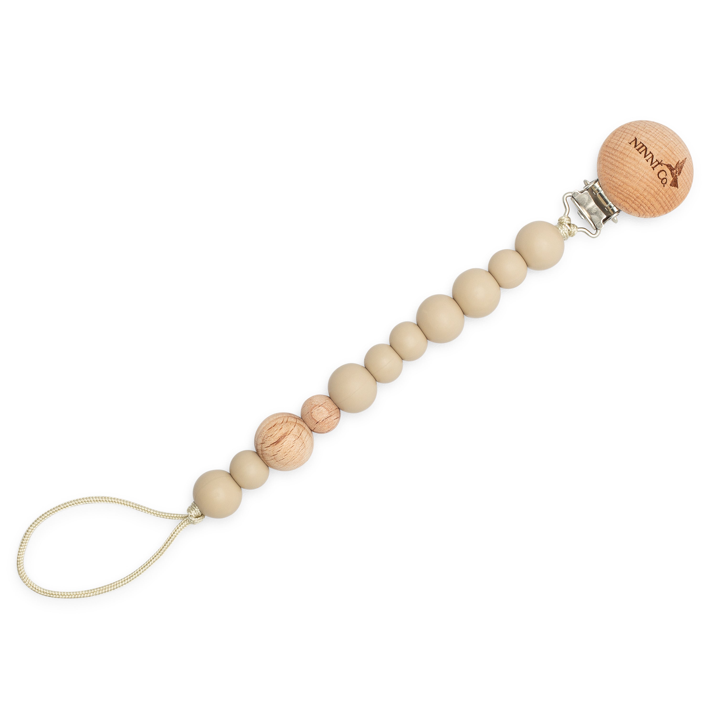 Ninni Toffee Brown Pacifier Clip1